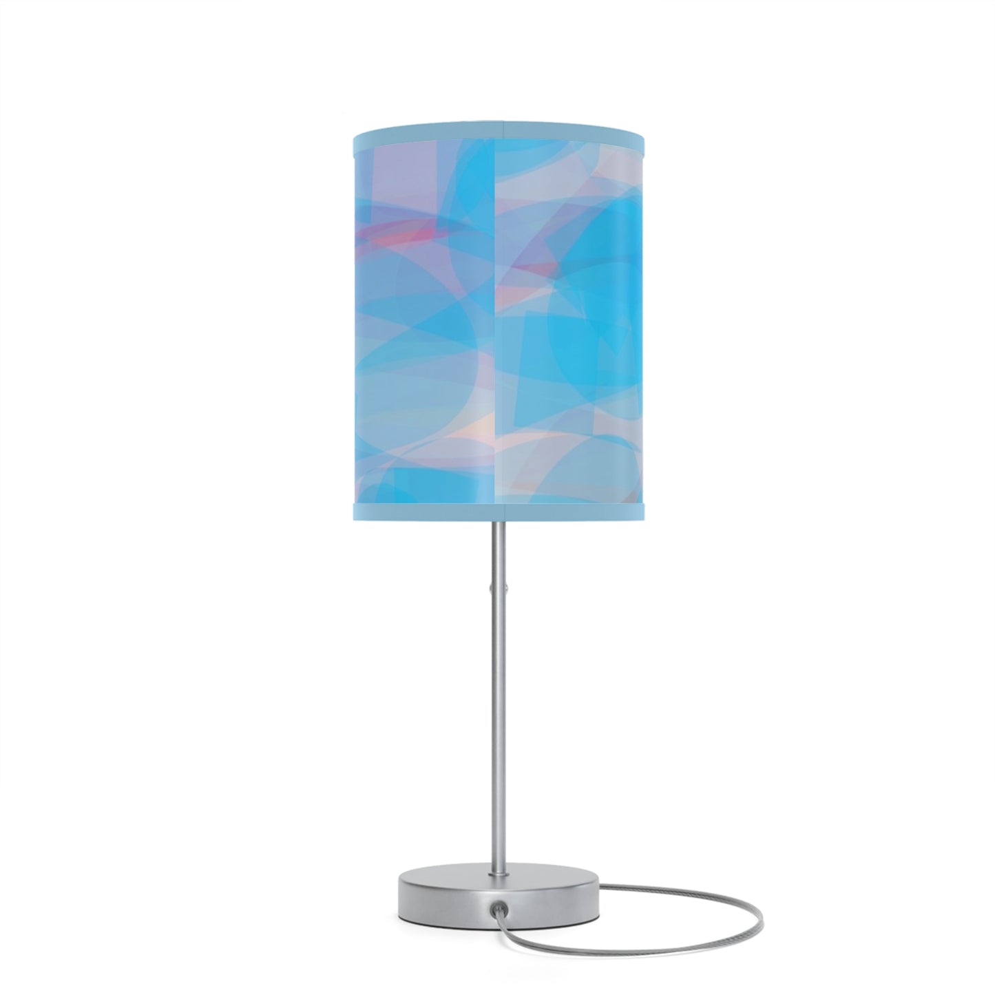 Mellow:  Blue Trim; Modern Blue Abstract Table Lamp - US|CA Plug
