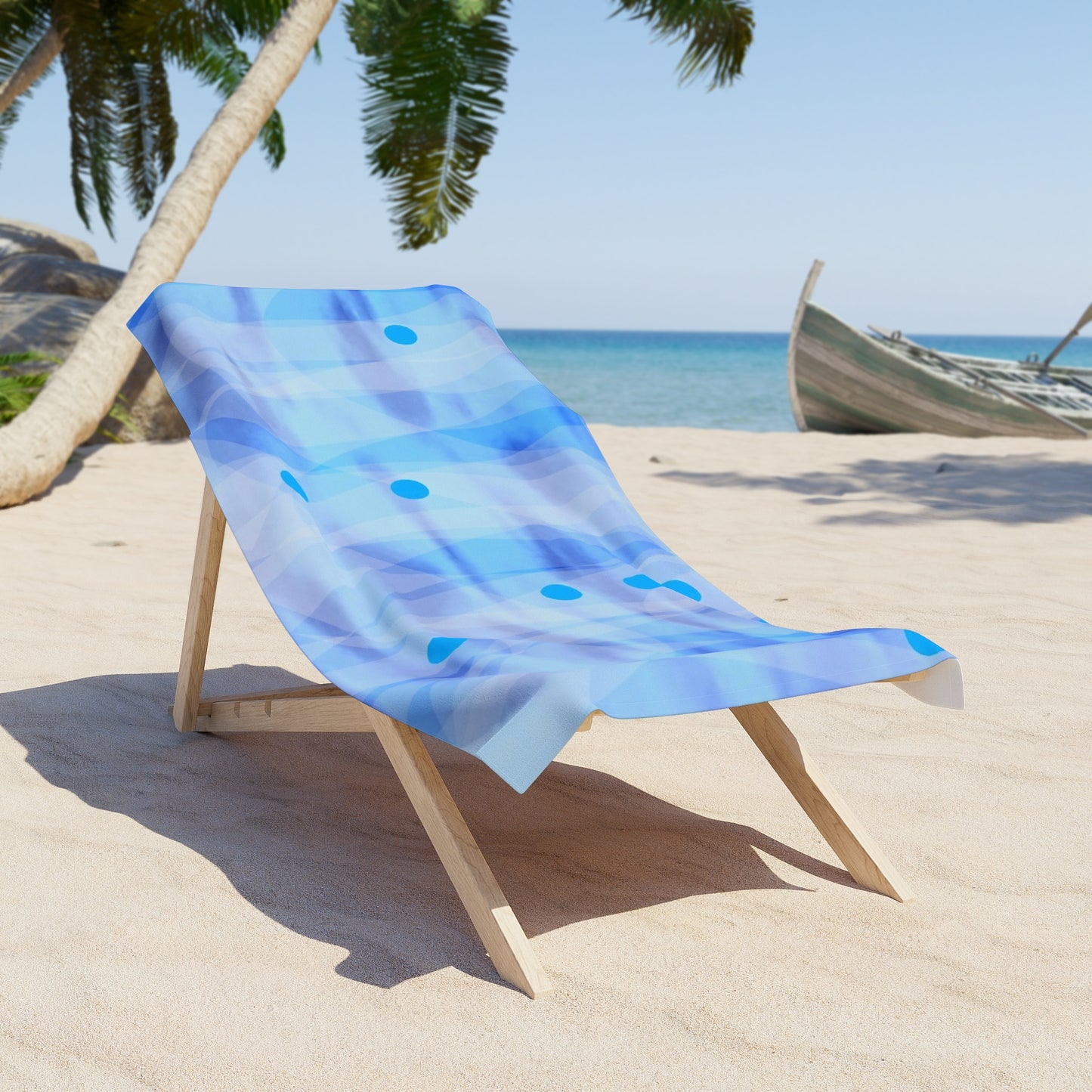 The Mists: Soothing Blue Beach Towel, Soft and Absorbent Towel for Pool Days, Summer Fun Beach Wrap, Vacation Gift, Bathing Suit Essential