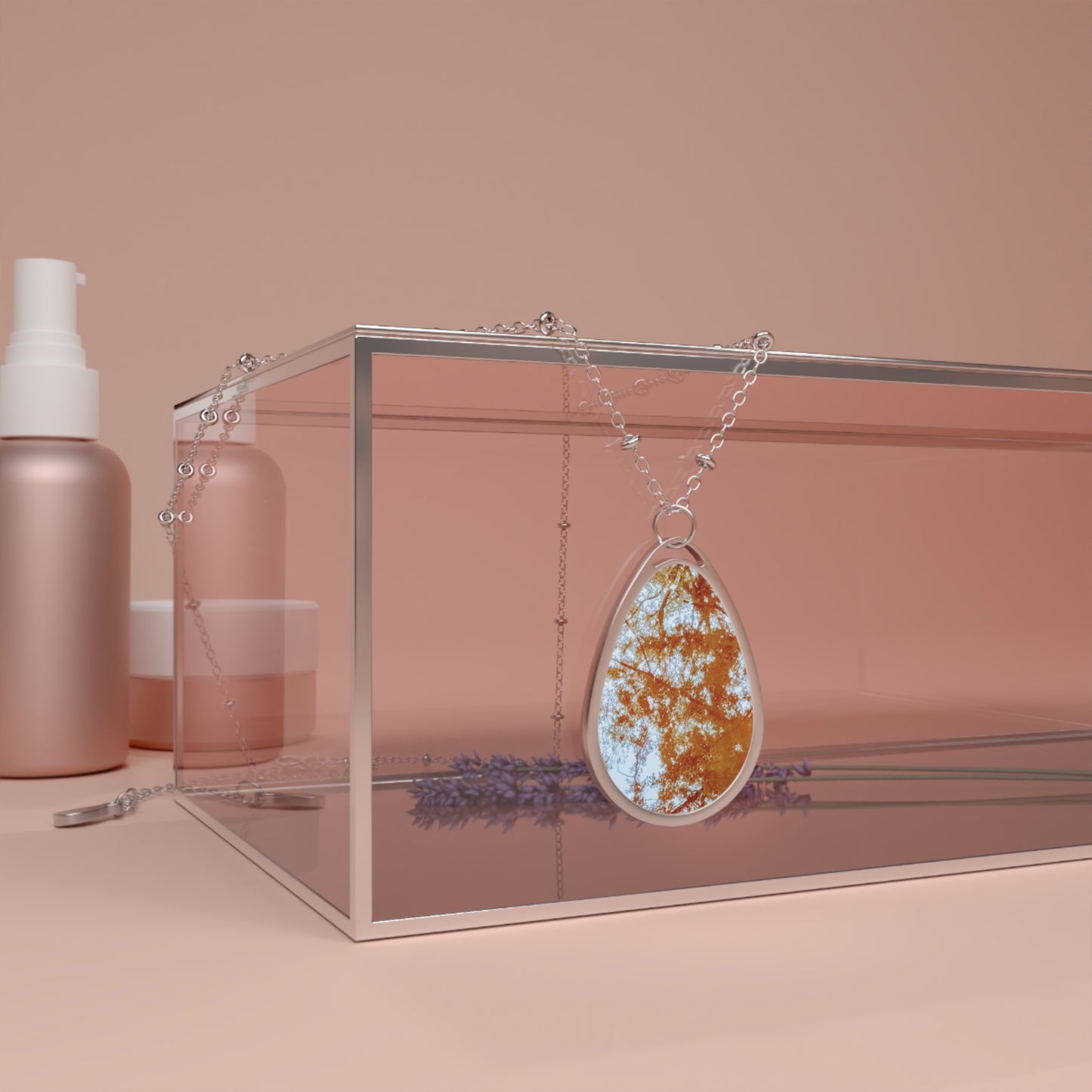 Auburn: Romantic Nature Art Pendant, Soft touch accents, Beautiful Souls Inspiration