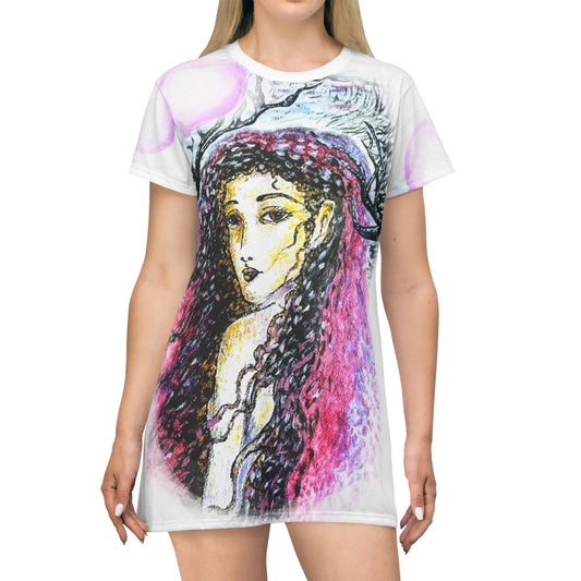 Thru the Wilderness:  T-Shirt Dress (AOP)