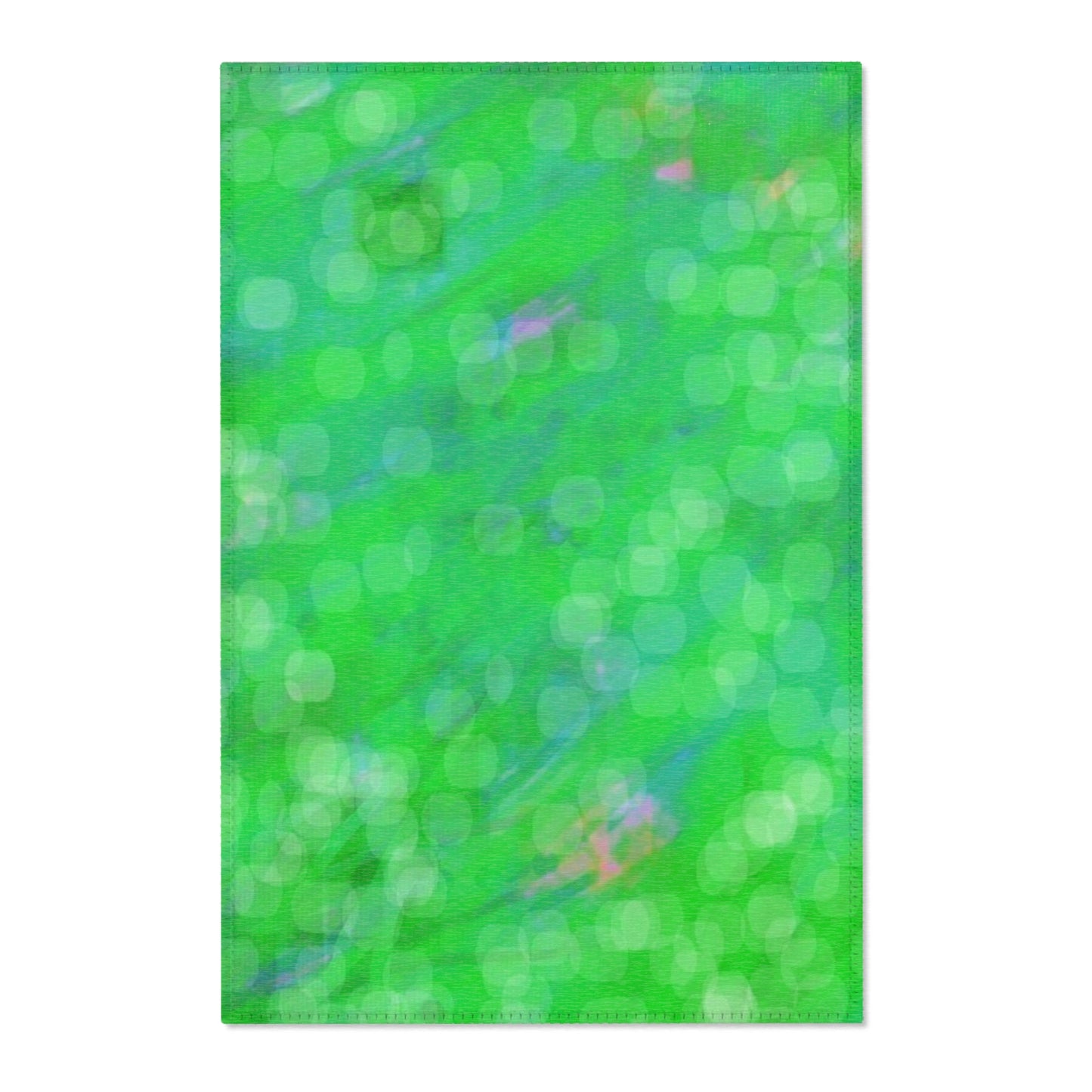 Earth child: 24"x36" Vibrant Green Bokeh Area Rug - Modern Home Decor, Cozy Living Room Accent, Indoor Carpet, Eco-Friendly Rug, Gift for Housewarming