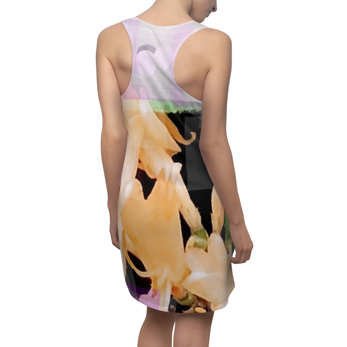 Honey Creme: Women's Cut & Sew Racerback Dress (AOP)