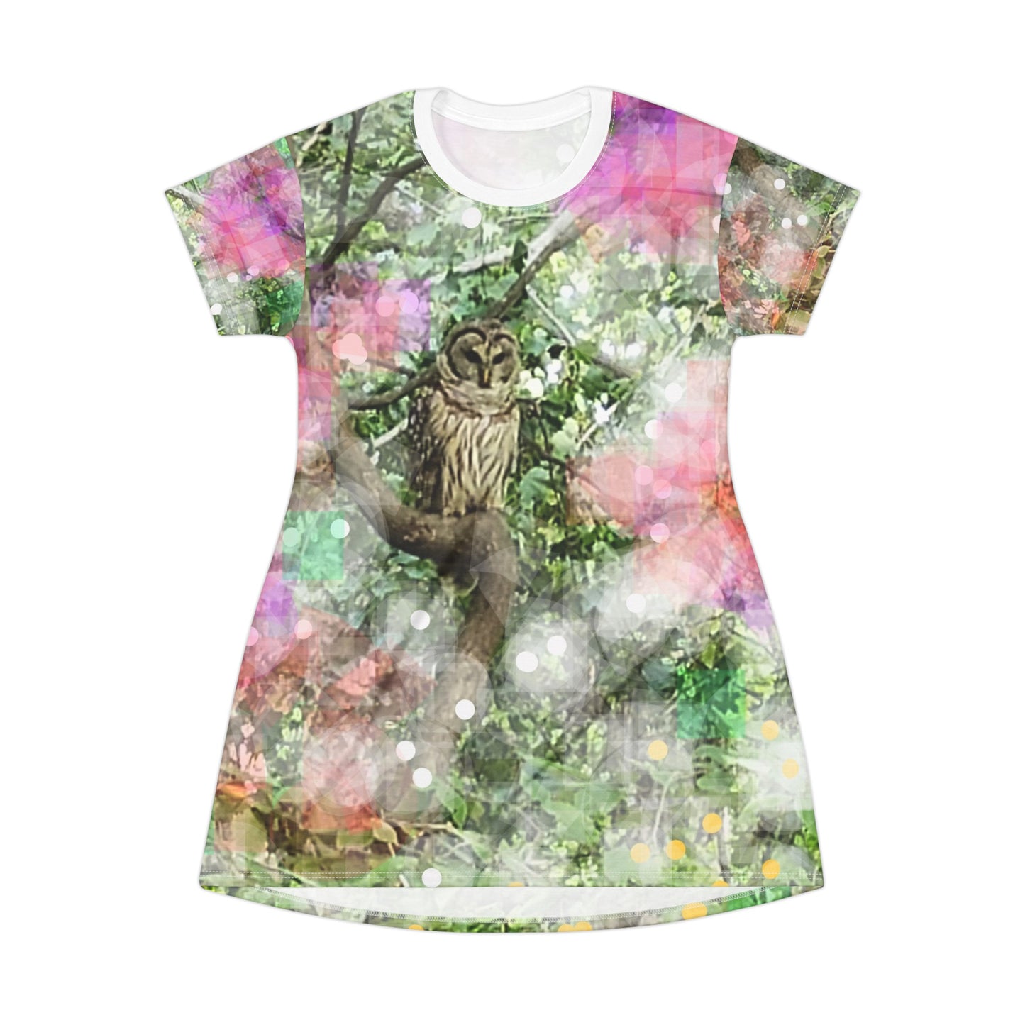 Woodland Owl:  T-Shirt Dress (AOP)