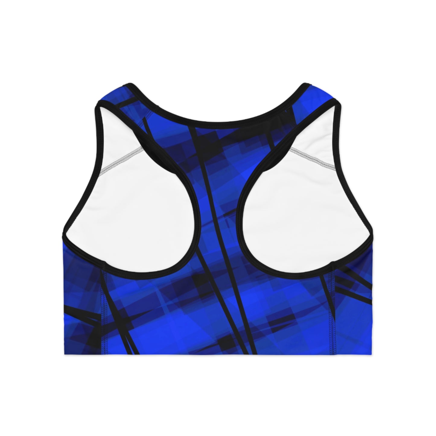 Crazy Sapphire:  Stylish Blue Sports Bra – Comfortable Activewear for Fitness Lovers