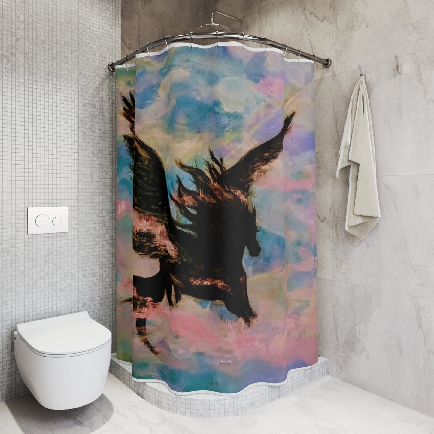 Pegasus: Polyester Shower Curtain