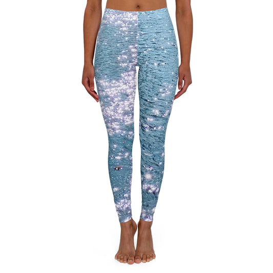 Water Diamonds:  Women's Casual Spandex Leggings (AOP)