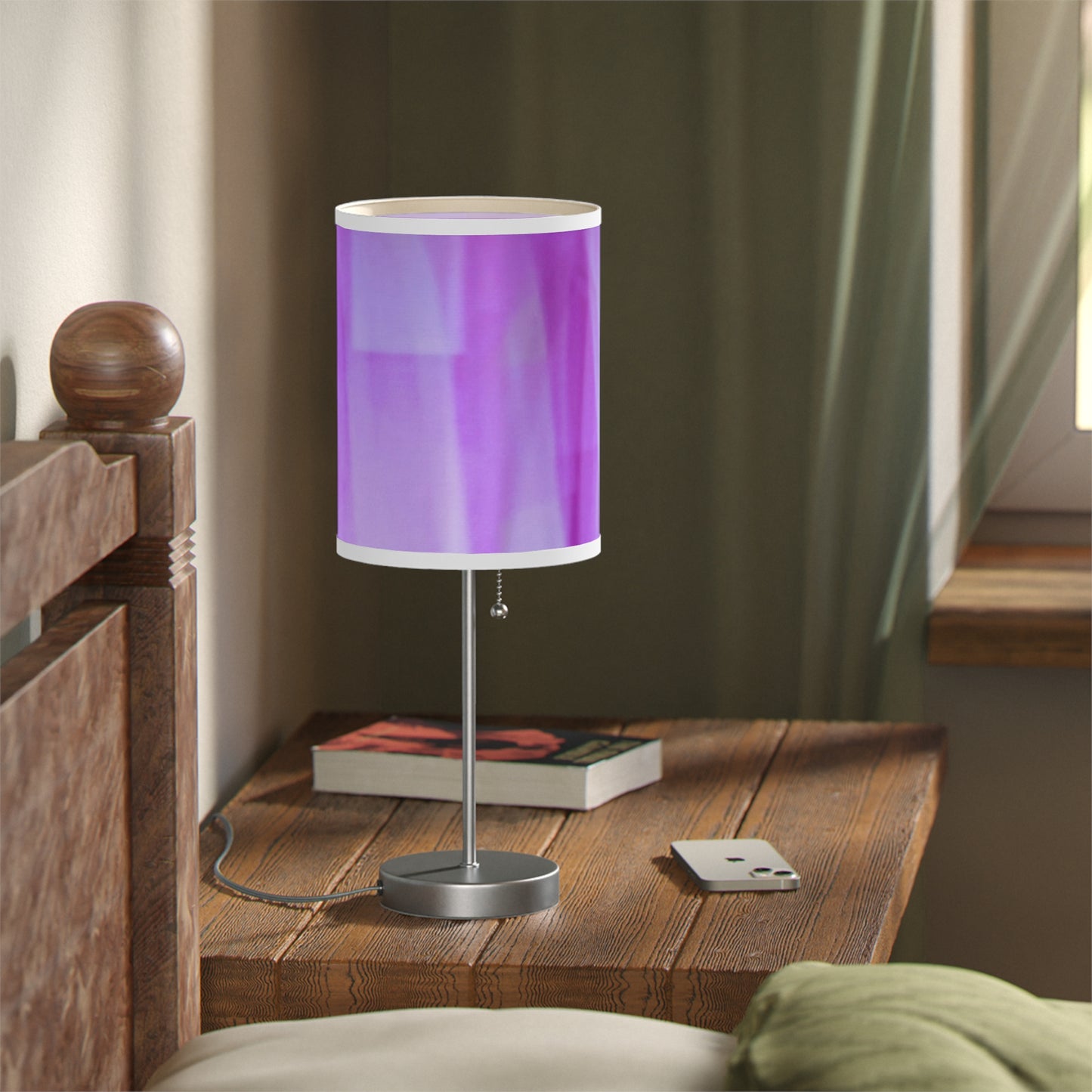 Amethyst Waves: Modern Purple Table Lamp, Stylish Home Decor, Ambient Lighting, Bedroom or Living Room Accent, Perfect Gift for Housewarming or Holidays