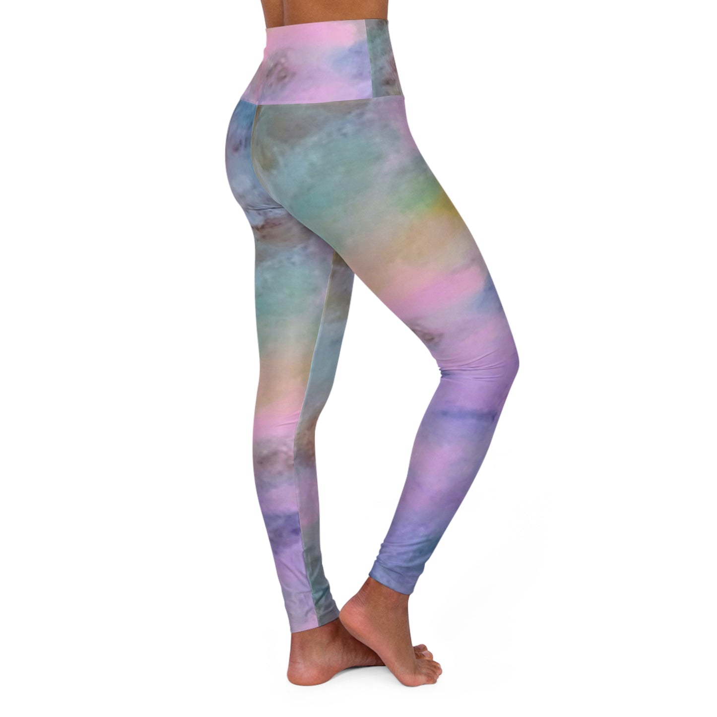 Peace & Luv:  High Waisted Yoga Leggings (AOP)