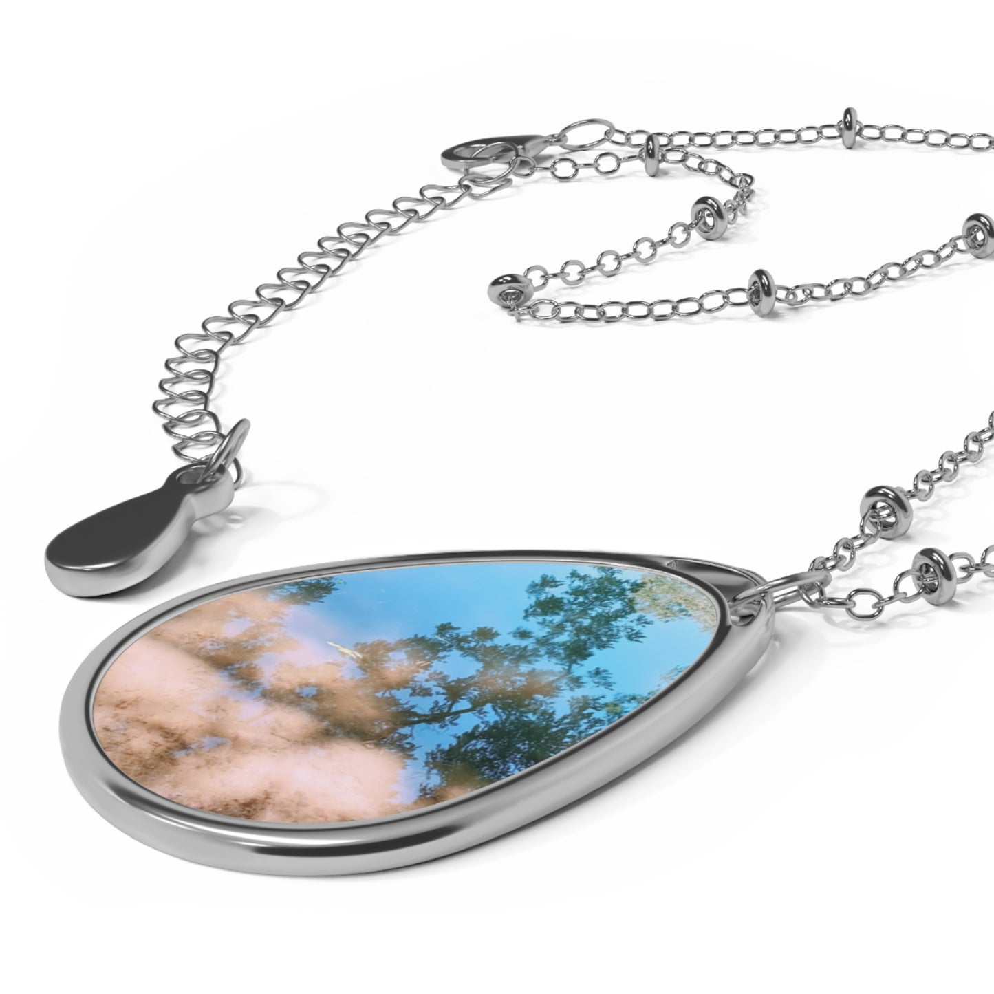 Aqua Dreamy: Oval Necklace