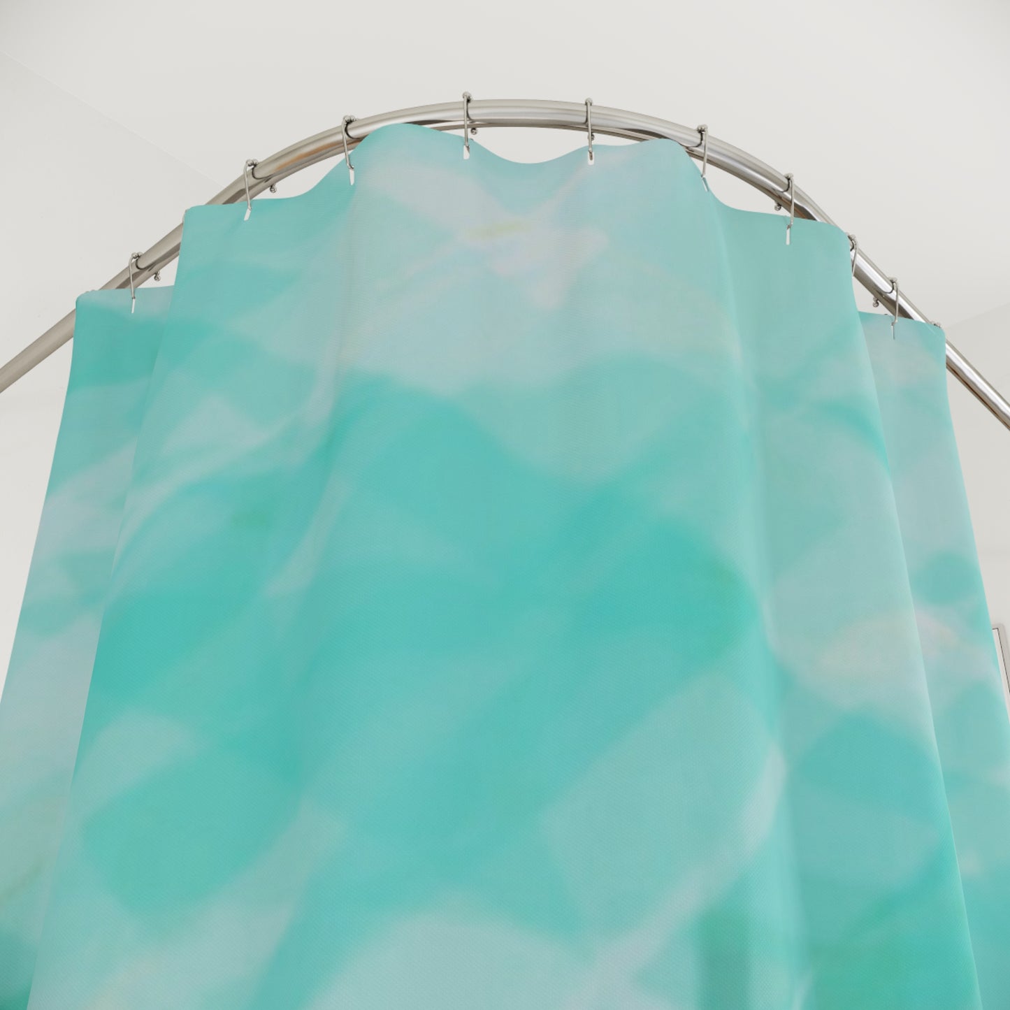Mountain Stream: Aqua Abstract Shower Curtain, Vibrant Bathroom Decor, Boho Style, Modern Home Accents, Gift for New Homeowners