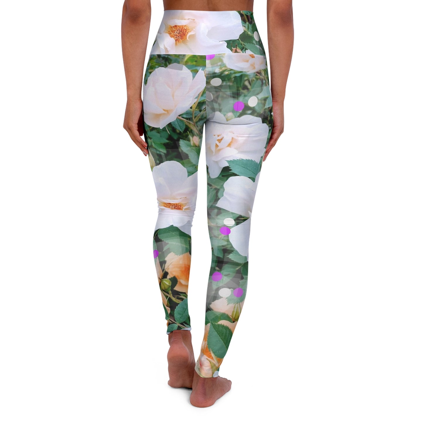 Divine Bouquet:  High Waisted Yoga Leggings (AOP)