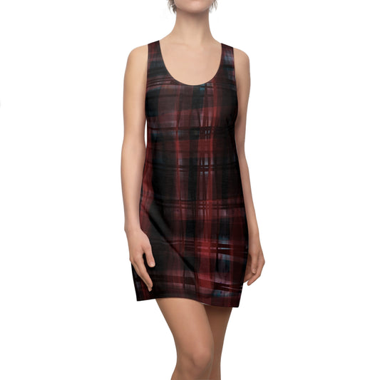 Mechelle:  Plaid Racerback Dress for Stylish Women | Casual Everyday Wear