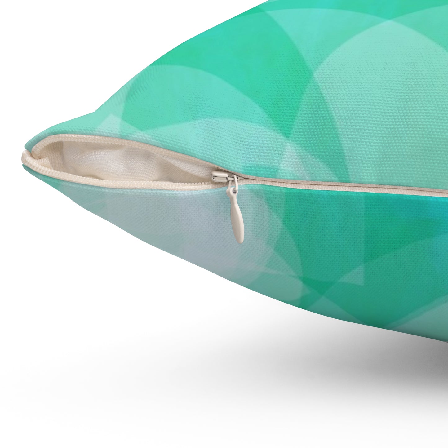 Sharona: (14"x14") Modern Mint Abstract Throw Pillow - Home Decor Accent