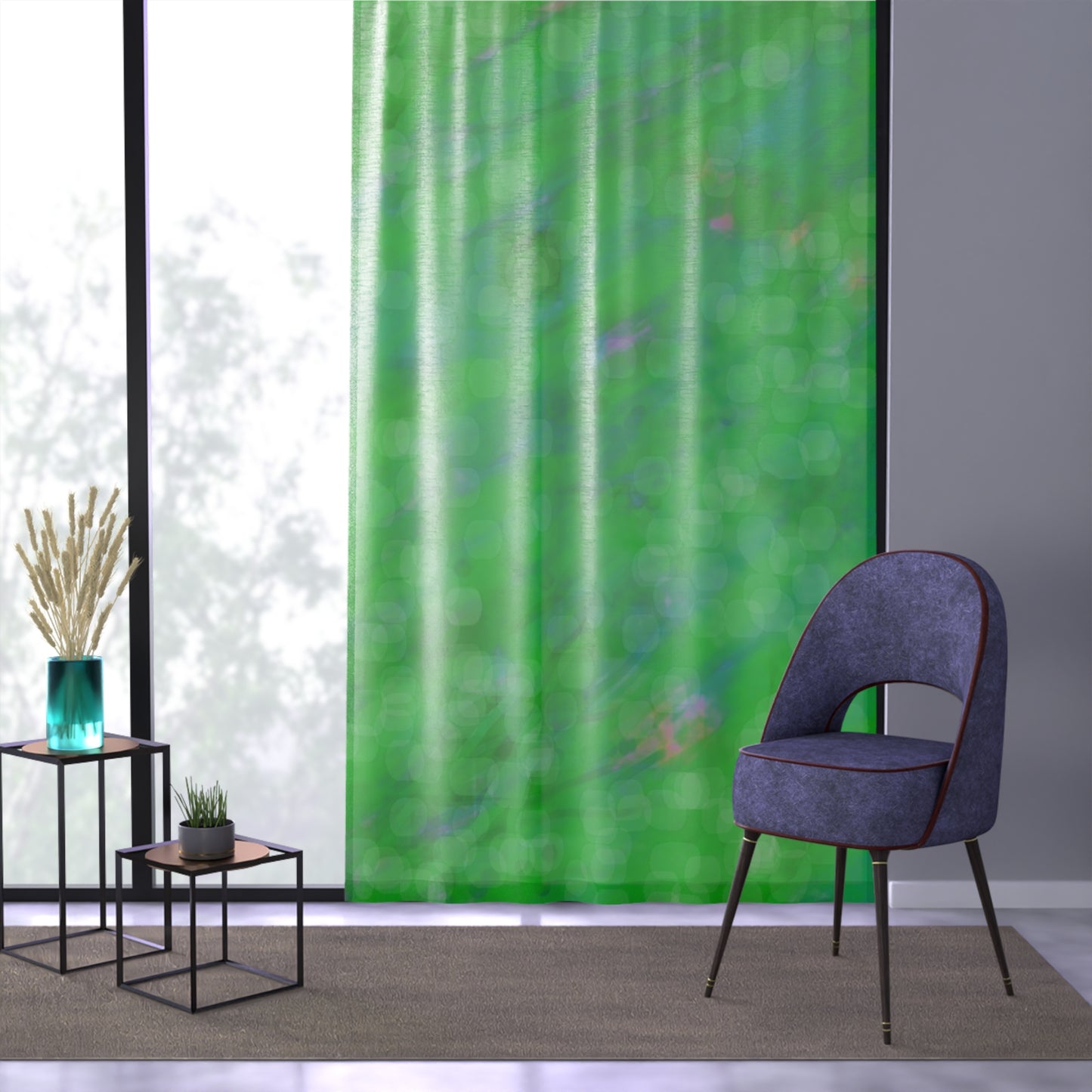 Earth child: Lush Green Window Curtain, Nature-Inspired Decor, Nature Lovers Home Accessory, Living Room Curtain, Spring Vibes