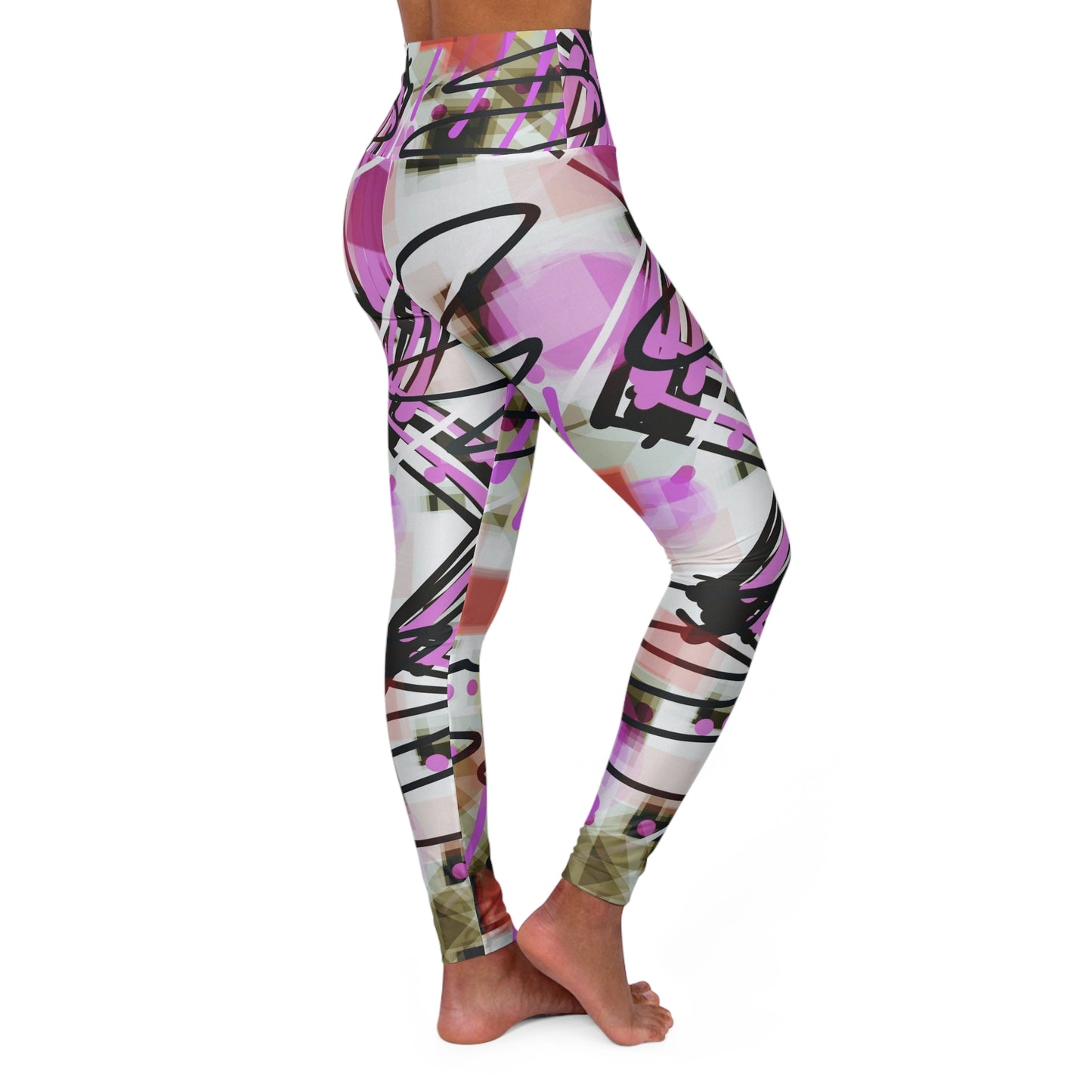 Annabella: Colorful High Waisted Yoga Leggings, Trendy Activewear, Fitness Leggings, Stylish Workout Gear, Streetwear, Fit Fashion, [...]