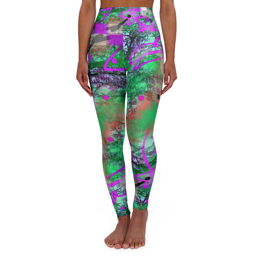 Cyd:  Vibrant High Waisted Leggings for Active Lifestyle, Street Style fashion, High Vibes, Casual Chic Clothing