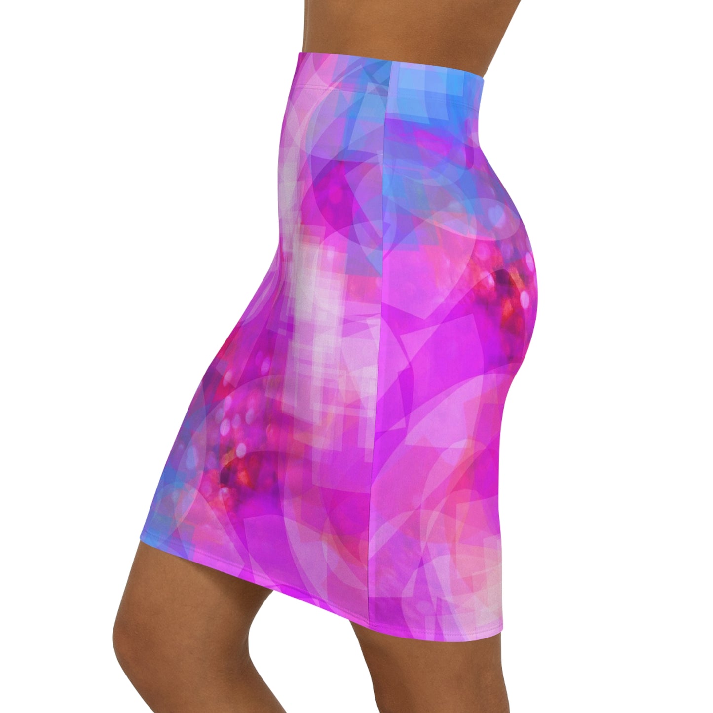 Ula:  Women's Mid-Waist Pencil Skirt (AOP)