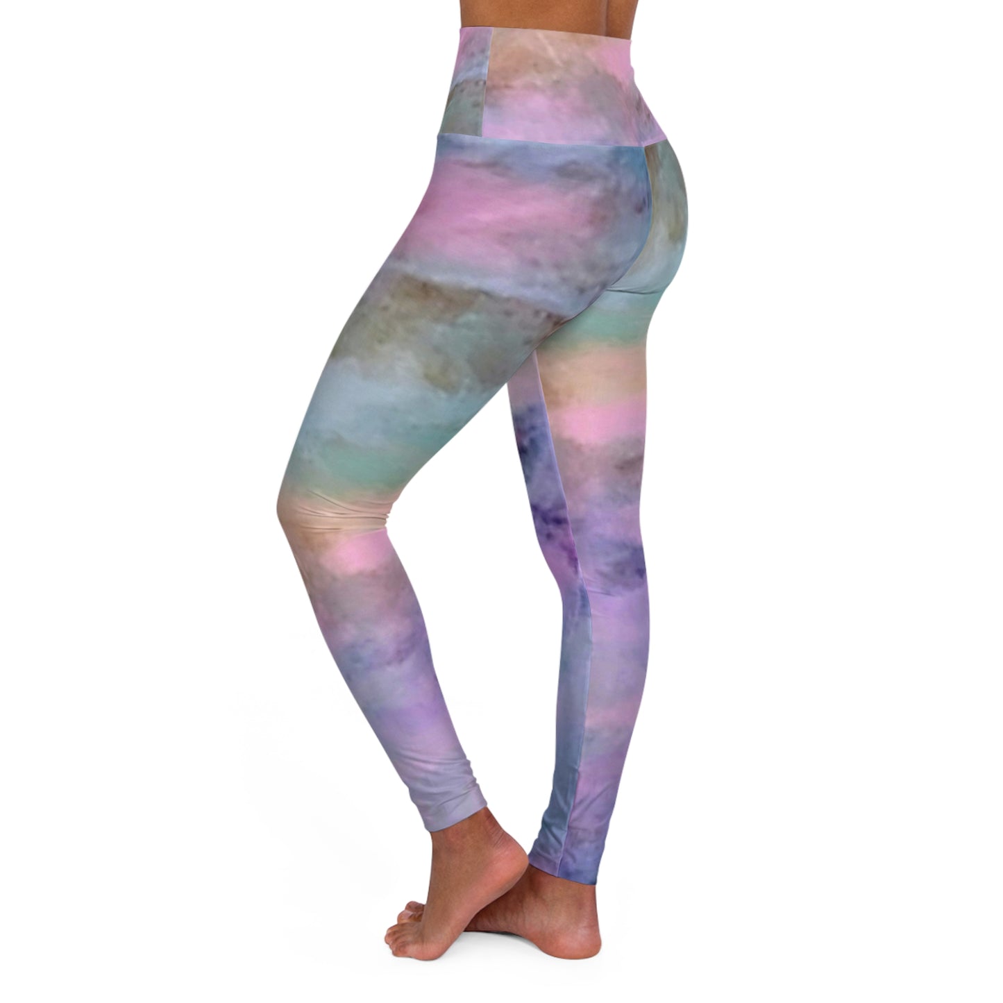 Peace & Luv:  High Waisted Yoga Leggings (AOP)