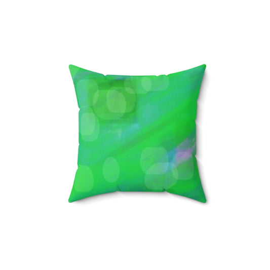 Earth child: (14"x14") Vibrant Faux Suede Pillow for Home Decor, Cozy Accent Cushion, Modern Throw Pillow, Green Living Room Decor, Gift for Nature Lovers
