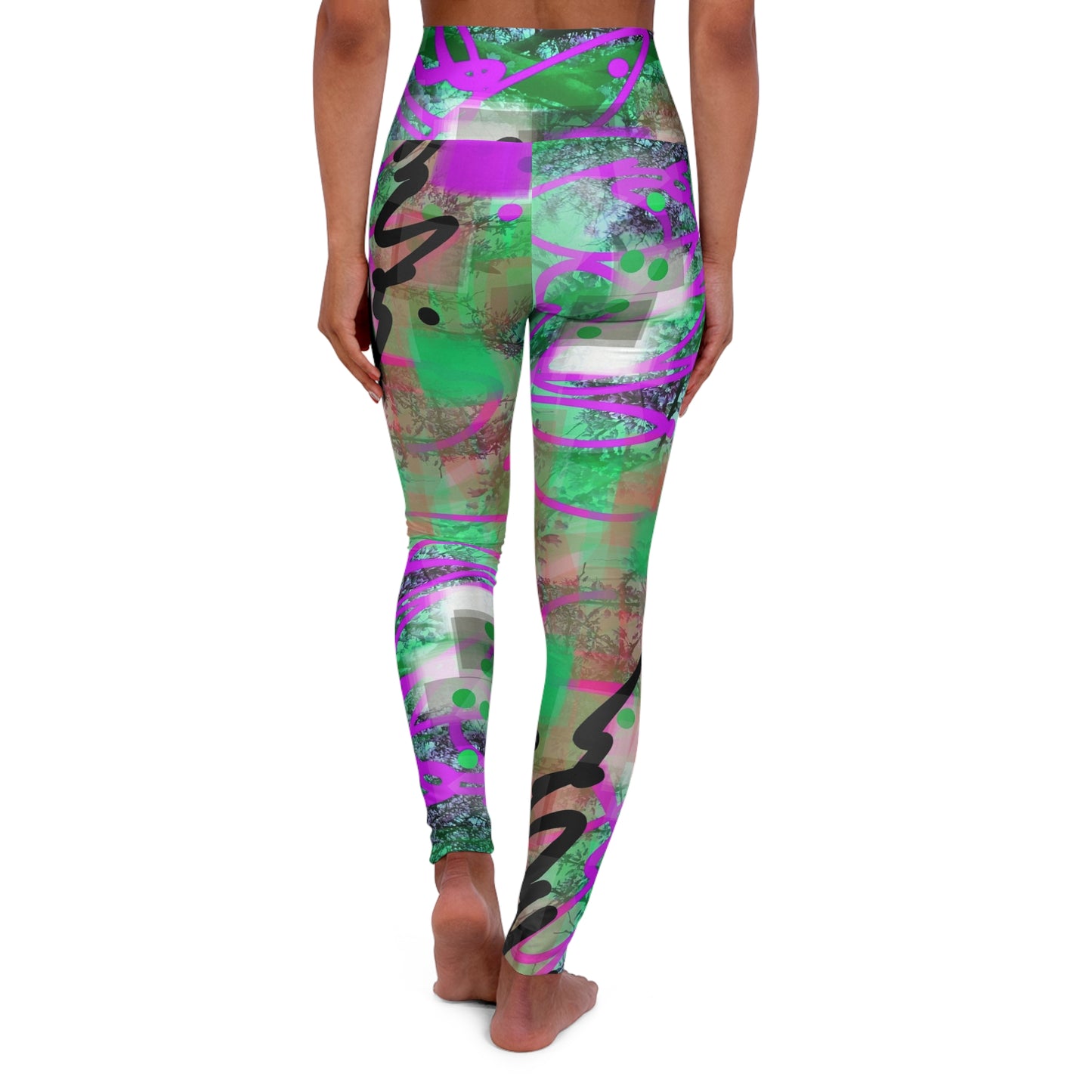 Cyd:  Vibrant High Waisted Leggings for Active Lifestyle, Street Style fashion, High Vibes, Casual Chic Clothing