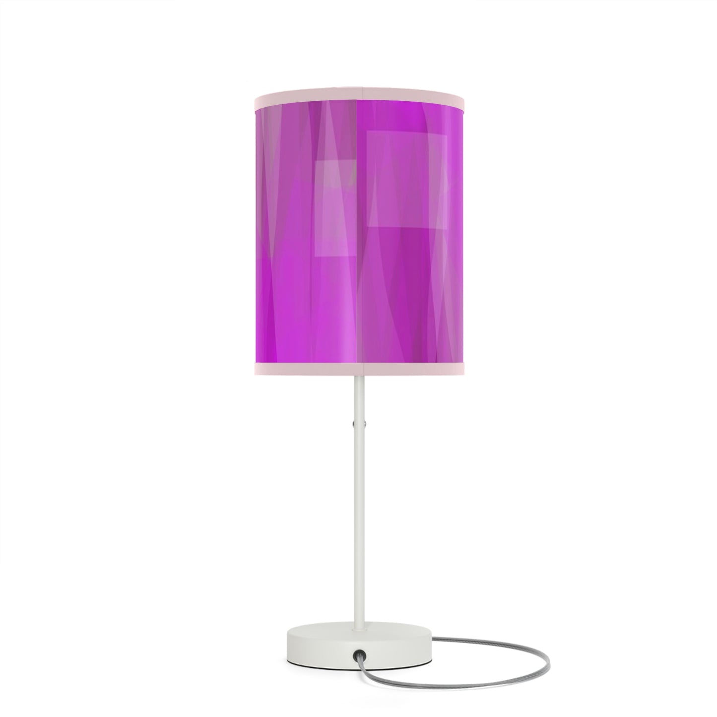 Prudence:  Light Pink Trim; Vibrant Magenta Accent Lamp for Home Decor, Modern Table Lamp, Unique Lighting, Bedroom Nightstand, Stylish Gift for Her
