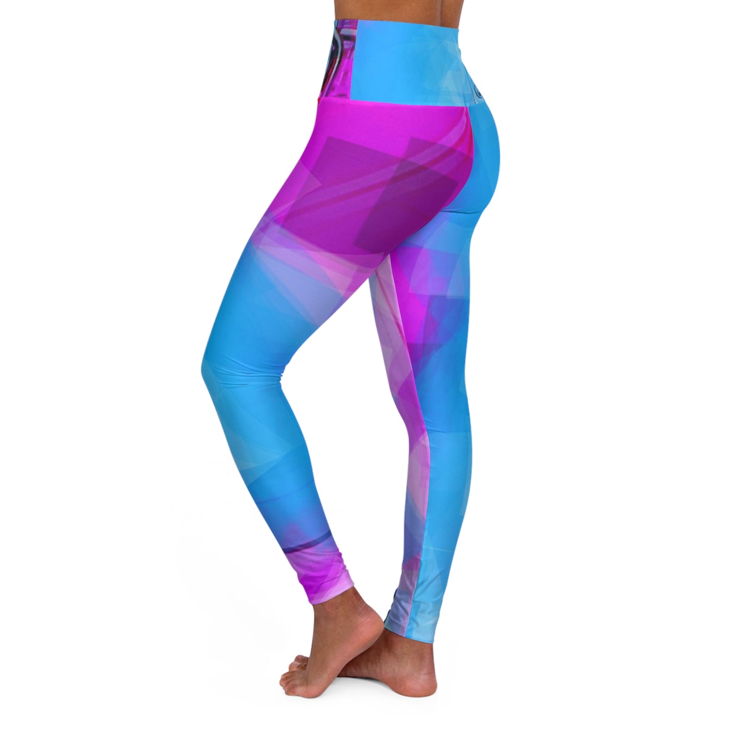 Magenta Edge:  High Vibrations Leggings, Activewear, Fitness Apparel, Colorful Dance Leggings, Streetwear