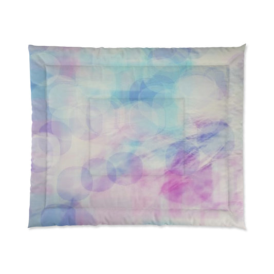 Paradis: Vibrant Serenity Comforter, Colorful Bedding, Cozy Bedroom Decor, Soft Pastel Comforter, Stylish Bedspread for Home