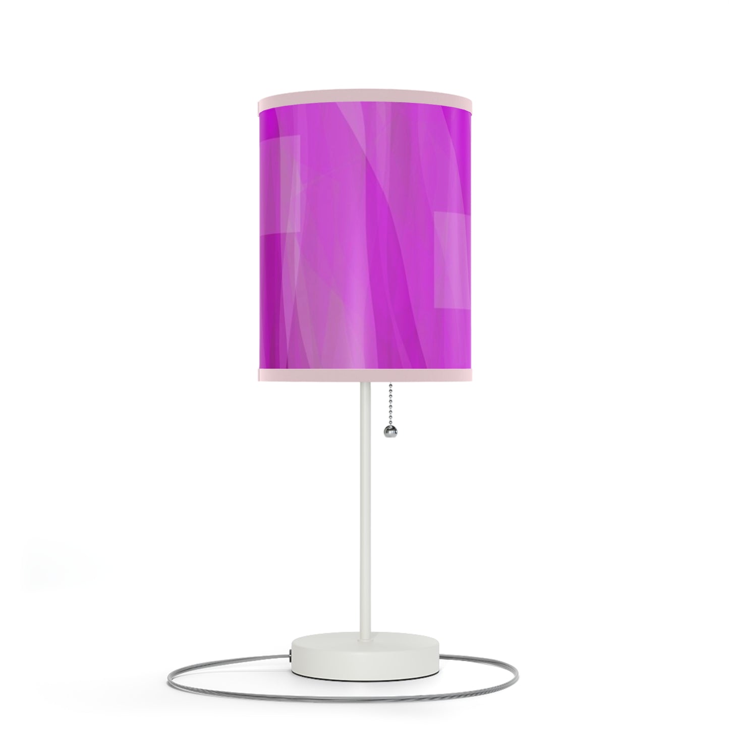 Prudence:  Light Pink Trim; Vibrant Magenta Accent Lamp for Home Decor, Modern Table Lamp, Unique Lighting, Bedroom Nightstand, Stylish Gift for Her