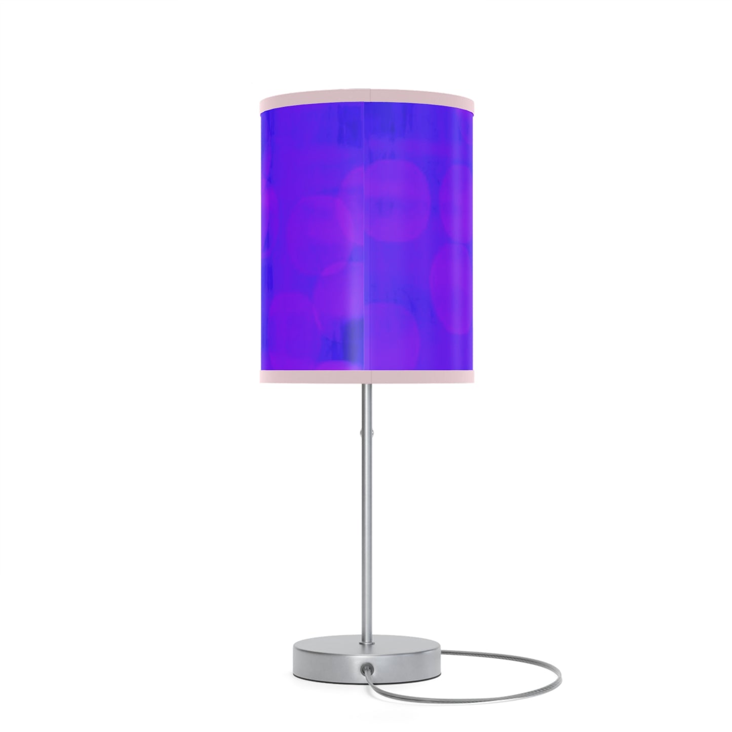 Roberta: (light pink trim) Stylish Table Lamp, Bedroom Decor, Nightstand Light, Home Lighting, Modern Design, Gift for Her, Aesthetic Room, Purple Glow