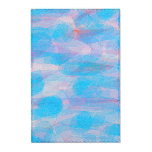 Mellow:  24"x36" Abstract Blue Area Rug – Modern Home Decor for Relaxed Atmosphere