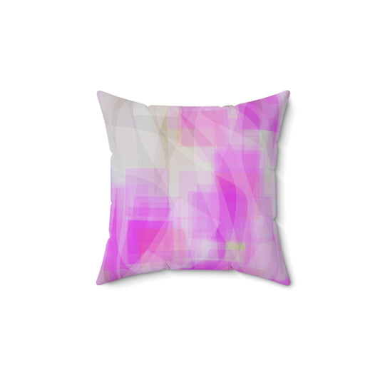 Josephine II: (14"x14") Soft Tones Mystical Faux Suede Square Pillow, Sofa Accents