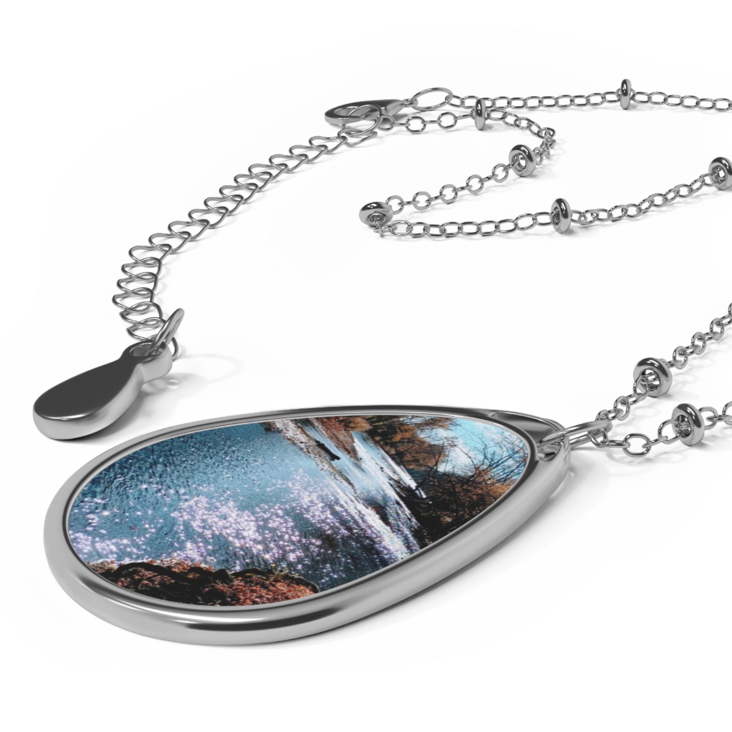 Shimmer Creek:  Oval Necklace