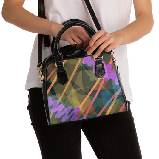 Ava:  Colorful Abstract Shoulder Handbag - Modern Chic Tote for Everyday Use