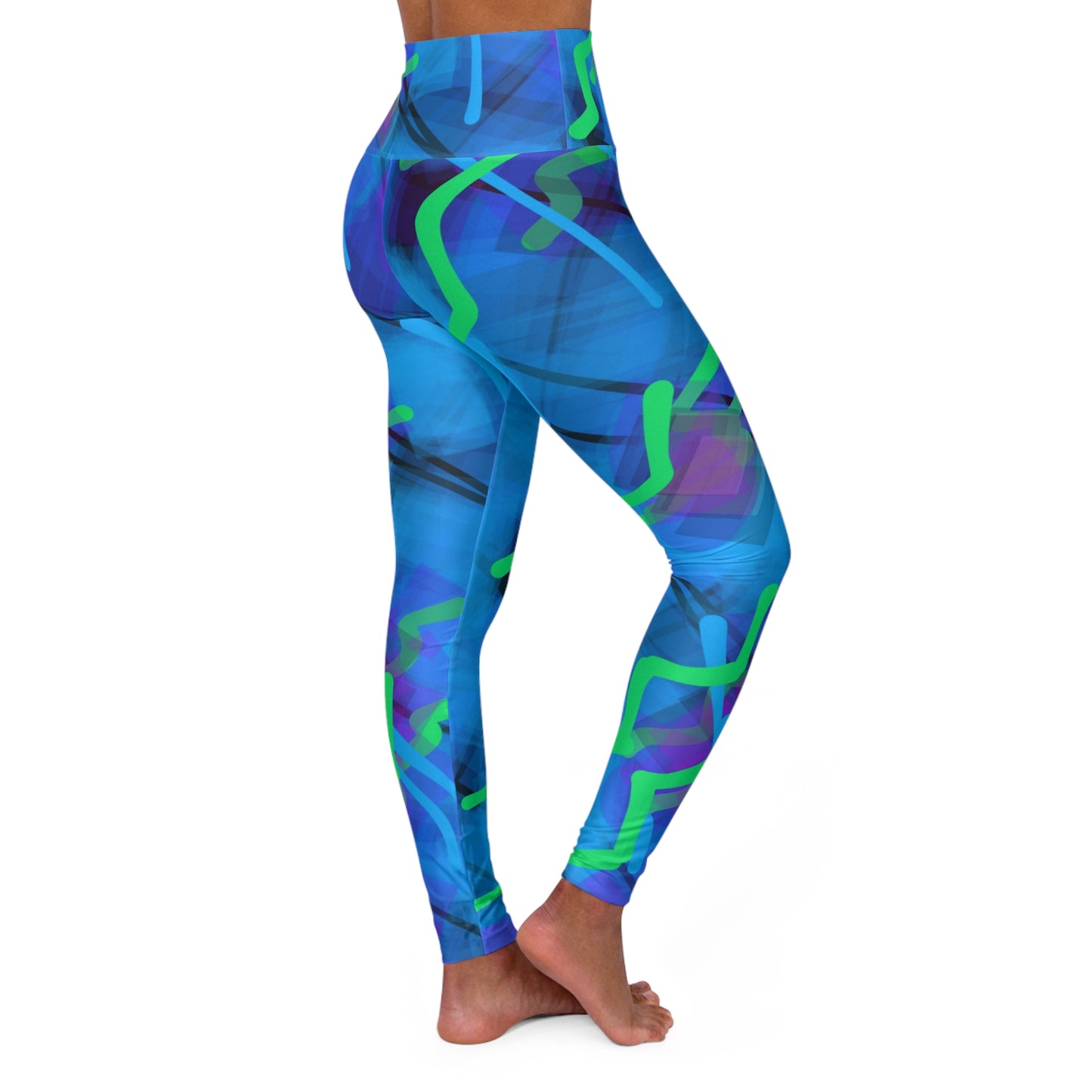 Gee Wiz: Good Vibes; High Waisted Fashion Leggings for Active Living | Perfect for Fitness, Yoga, Dance, Gym, Meditation, Streetwear