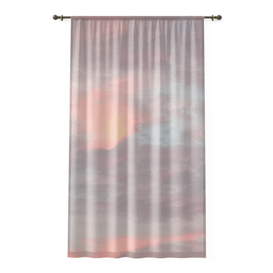Ardent Pulse: Sweet Sunset Sheer Window Curtain