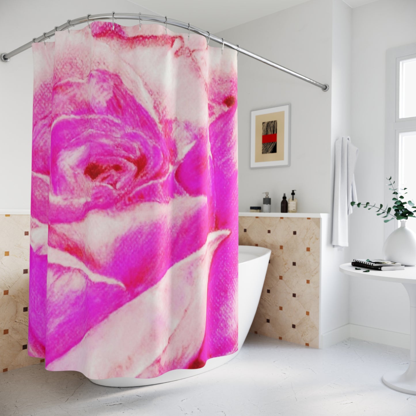 Rose High: Polyester Shower Curtain