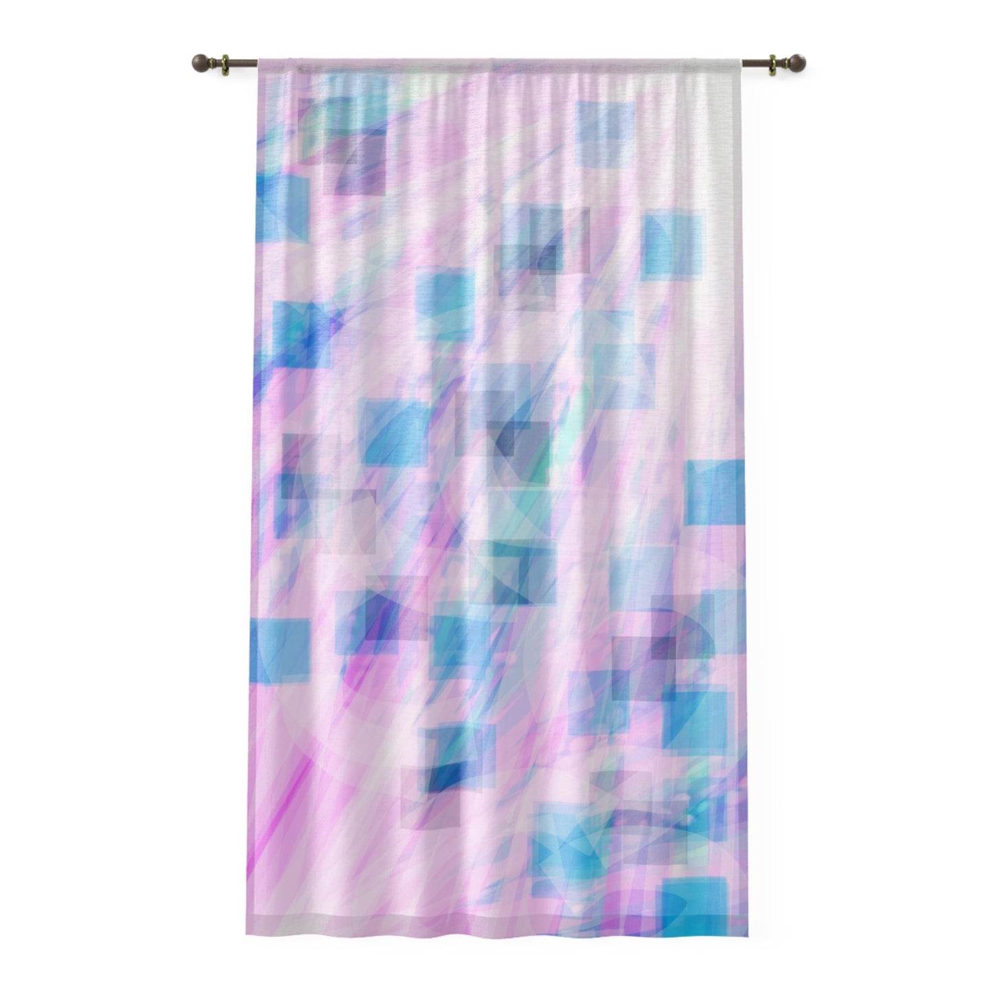 Light Codes: Sheer Window Curtain, Ethereal Style, Home Decor, Boho Chic Decor, Serene Decor, Soft Pastel