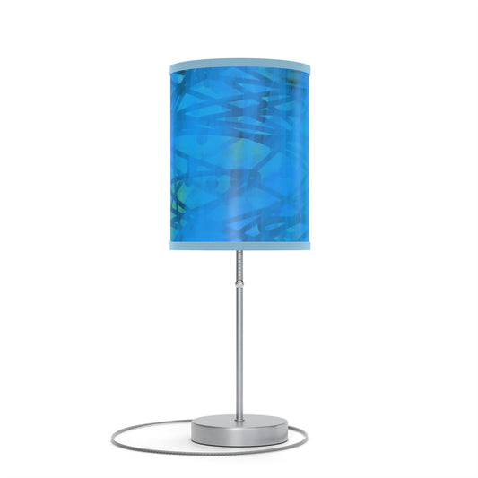 Carmen: {Blue Trim} Blue Abstract Table Lamp, Modern Decor, Bedroom Lighting, Nightstand Lamp, Home Interior, Artistic Design, Gift for Her