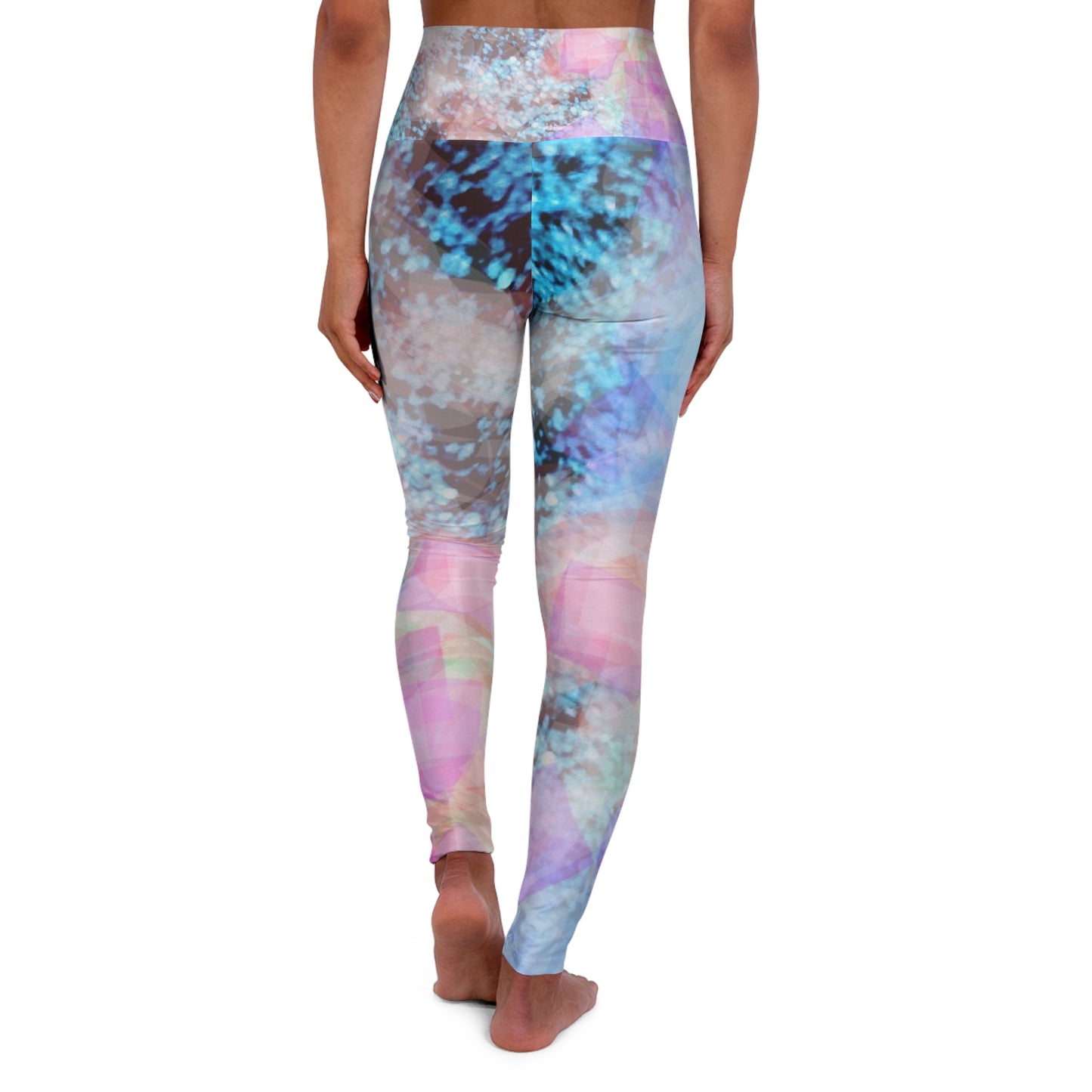 Glowy:  High Waisted Yoga Leggings (AOP)