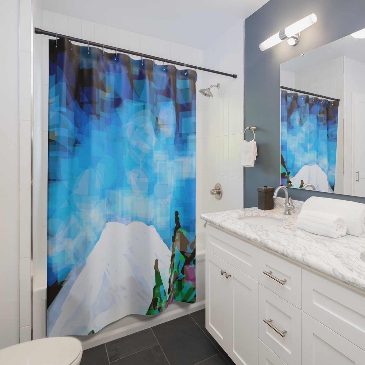 Mt. Rainier II:  Shower Curtains