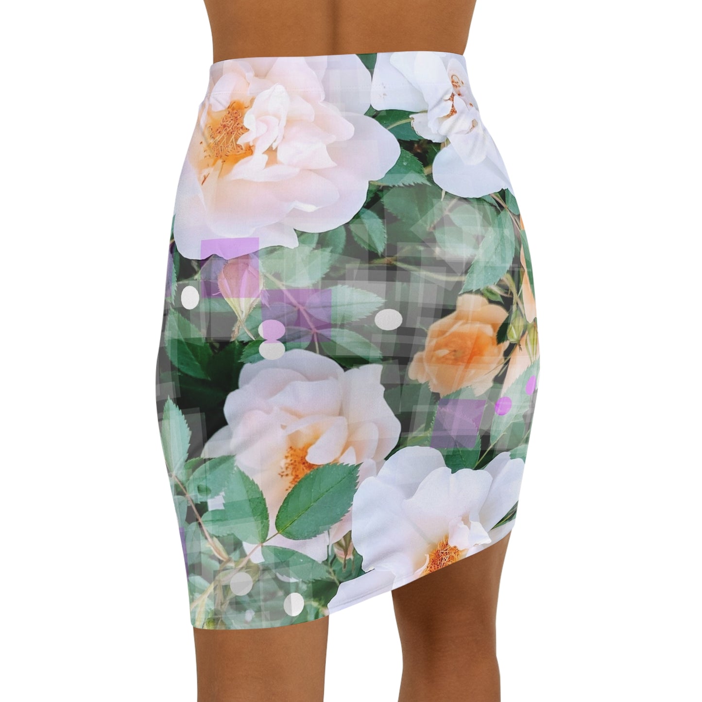 Divine Bouquet:  Women's Mid-Waist Pencil Skirt (AOP)