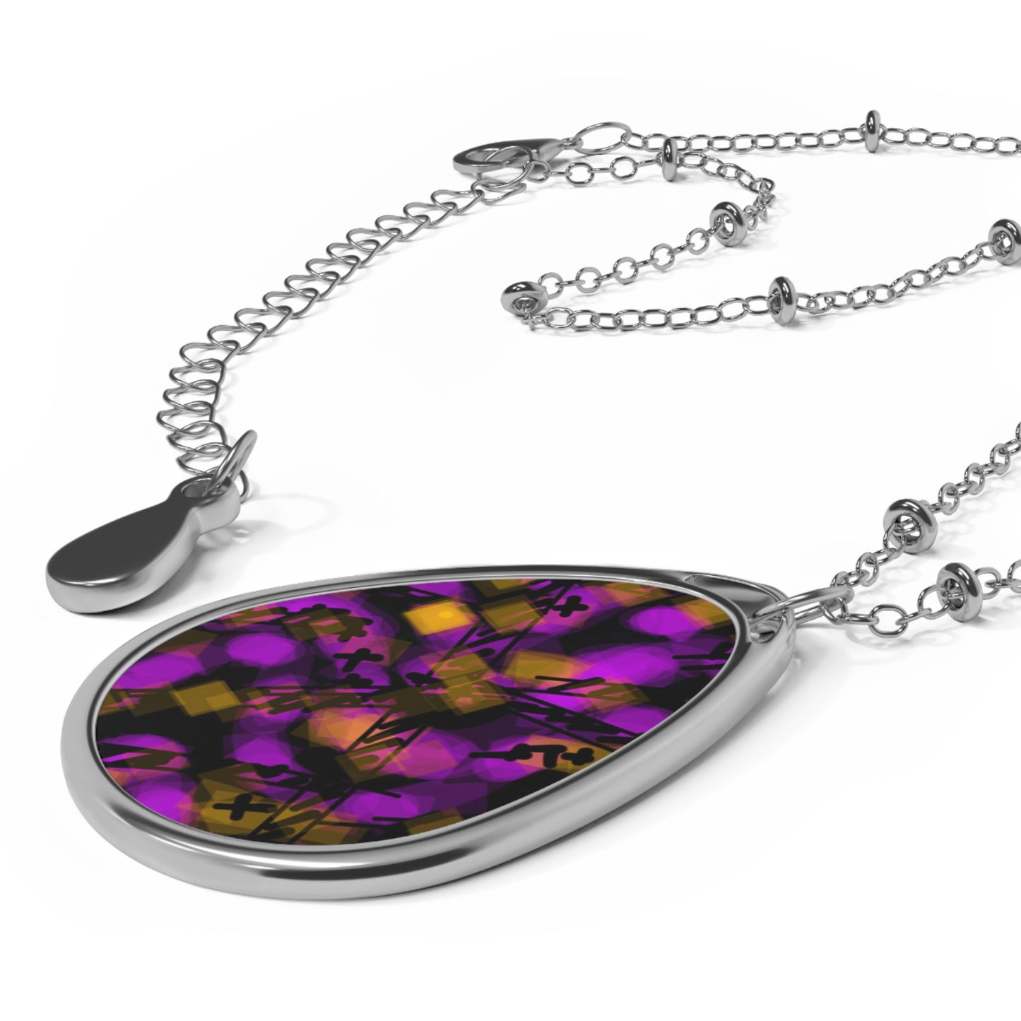 Nikita:  Abstract Art Oval Necklace for Elegant Style, Chic, Divine Feminine Art
