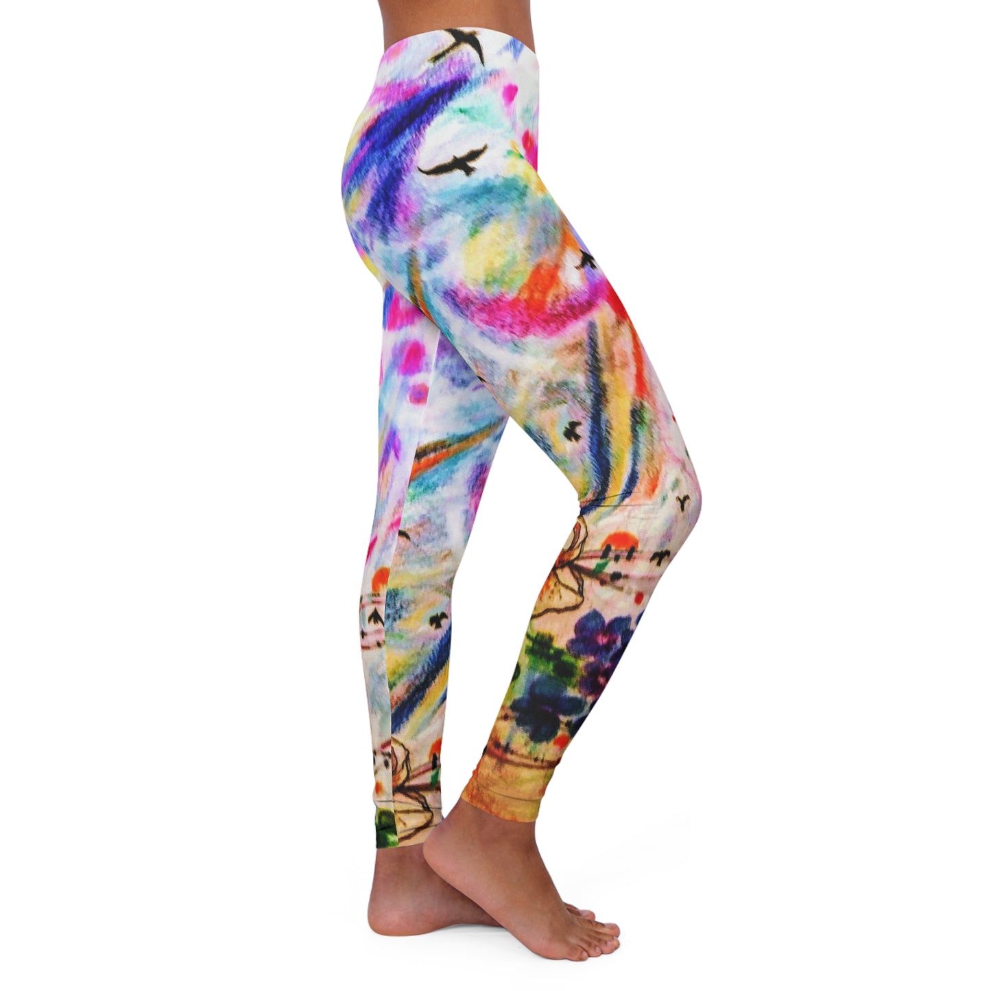 Lily & Birds:  Women's Casual Spandex Leggings (AOP)