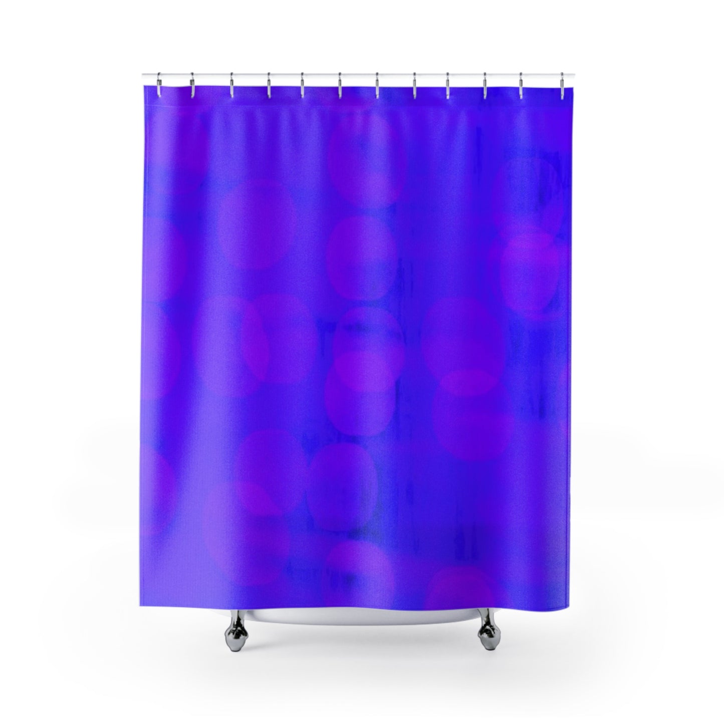 Roberta: Shower Curtain — Abstract Purple & Blue Gradient Bath Curtain