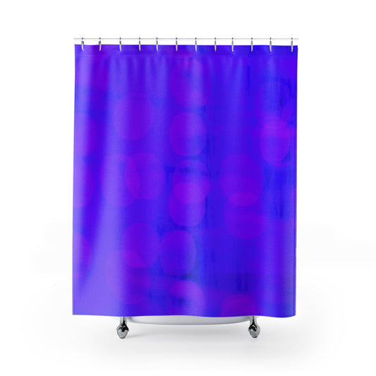Roberta: Shower Curtain — Abstract Purple & Blue Gradient Bath Curtain