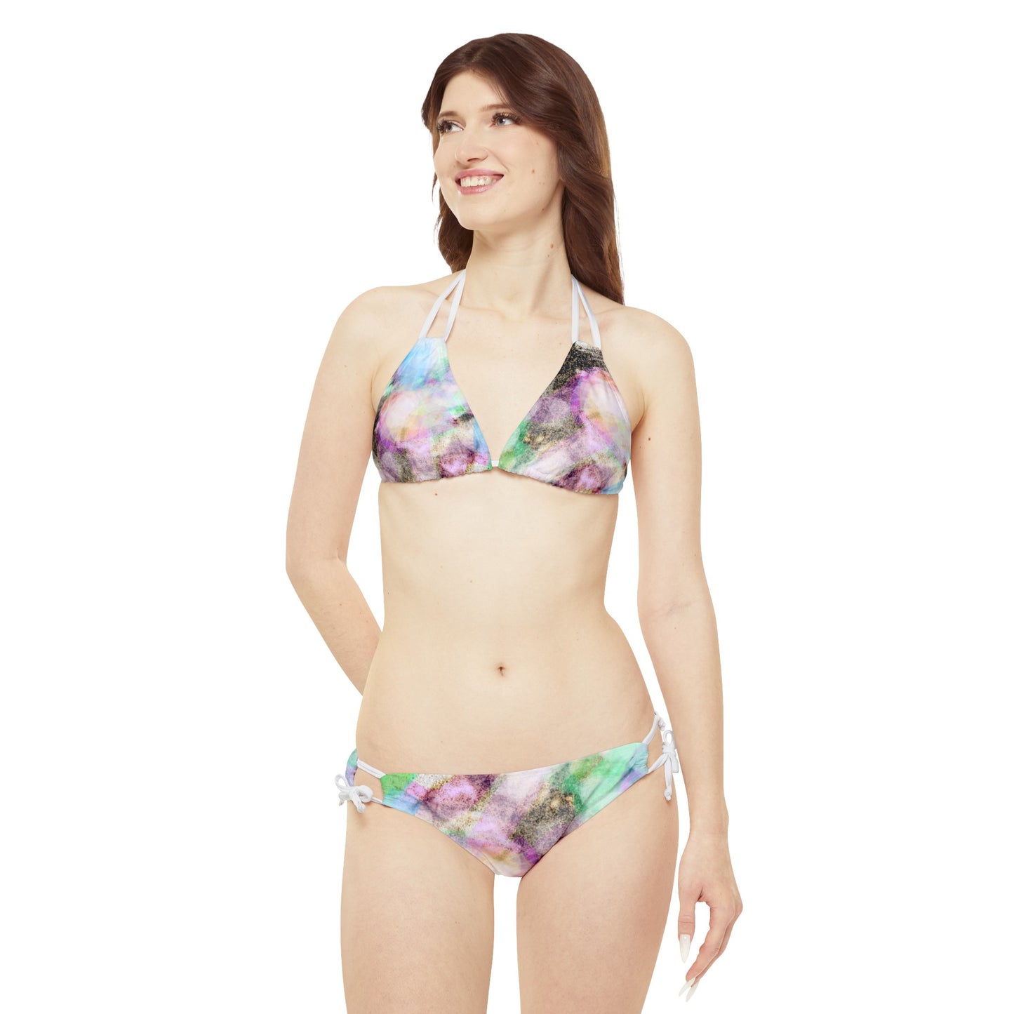 Bliss Rays:  Strappy Bikini Set (AOP)