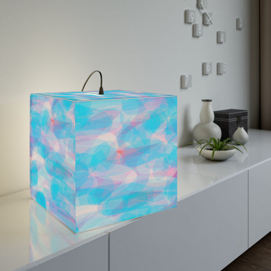 Mellow:  Chill Vibes Light Cube Lamp with Dreamy Abstract Design, Modern Home Decor, Unique Nightlight, Gift for Teens, Soothing Ambiance, Artisan Lighting