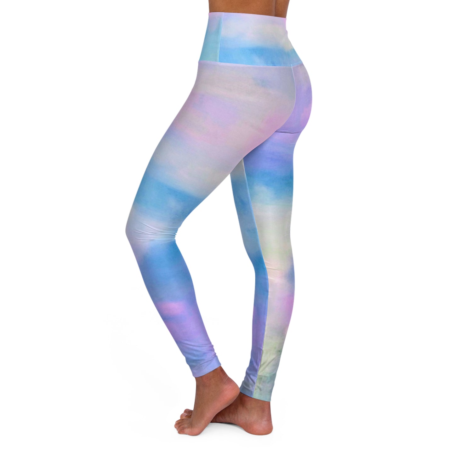 Pastel Air:  High Waisted Yoga Leggings (AOP)