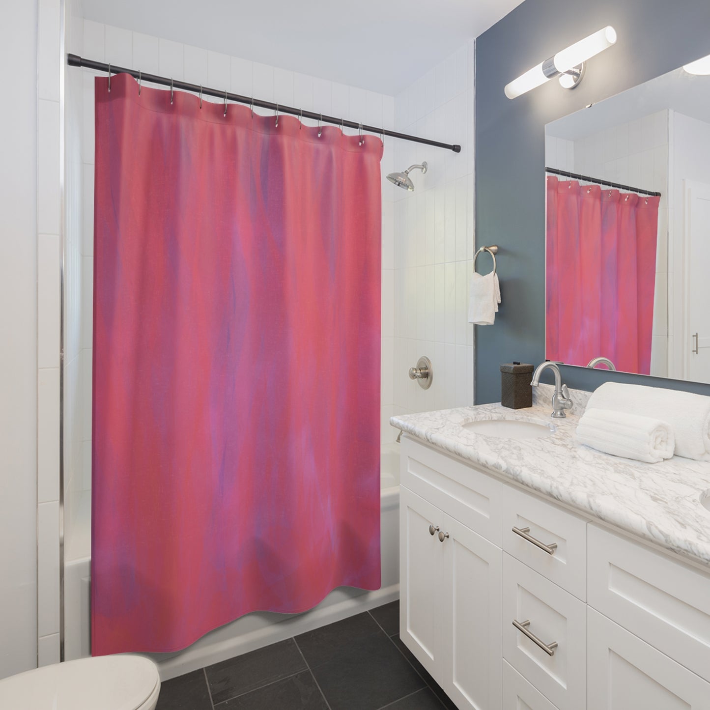 Aphrodite:  Abstract Pink tones Shower Curtain - Modern Bathroom Decor