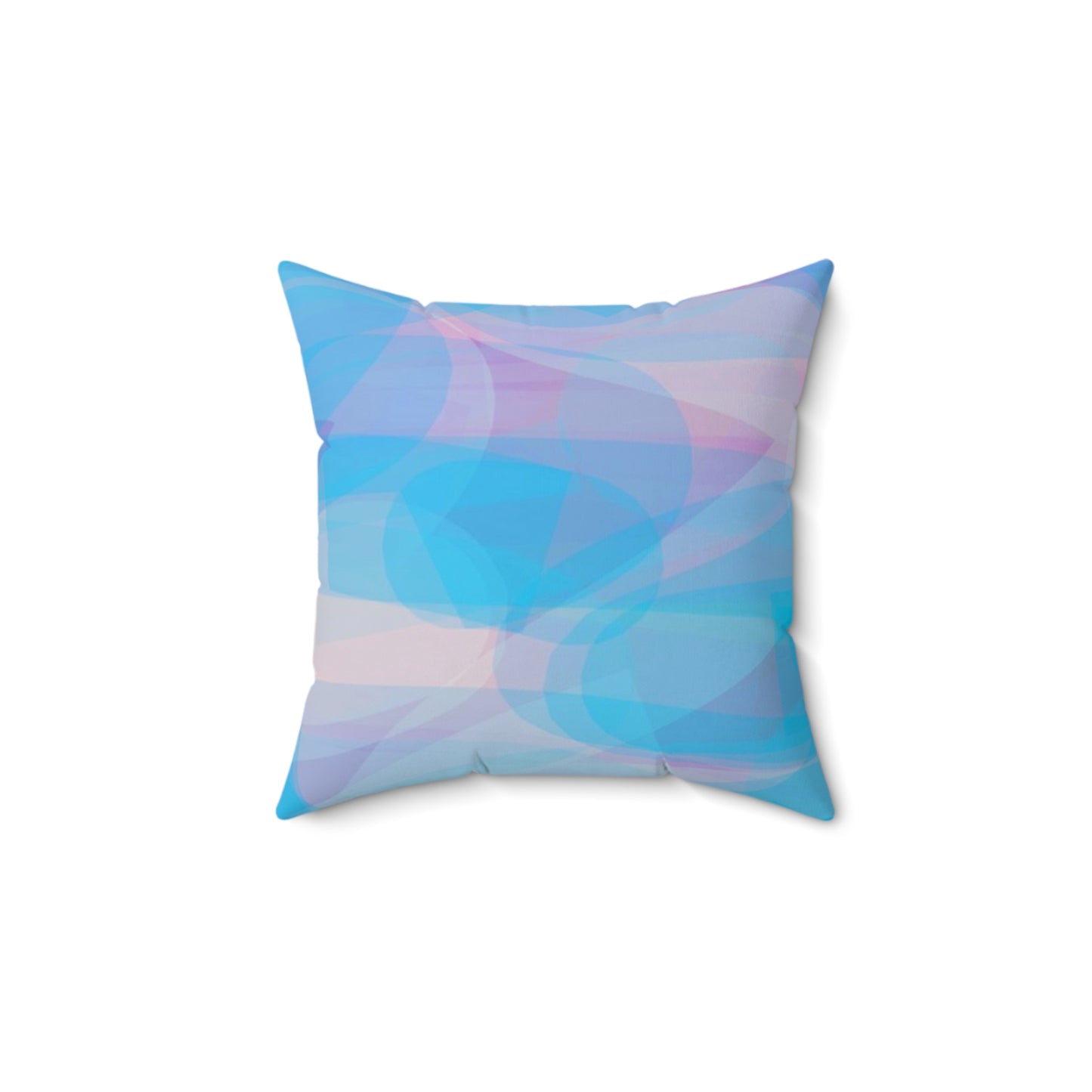 Mellow: (14"x14") Abstract Blue Faux Suede Pillow | Soft Decorative Cushion for Cozy Spaces